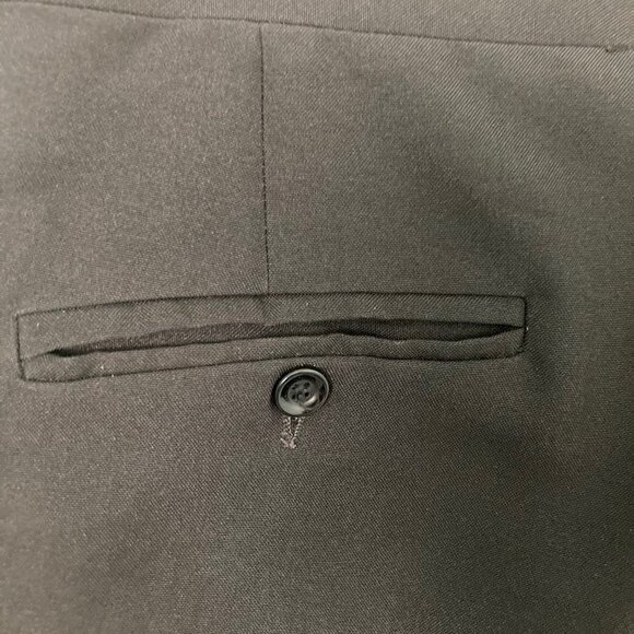 Unknown, 1970's Men's 38 Black Guayabera Polyester Suit - Picture 14 of 16